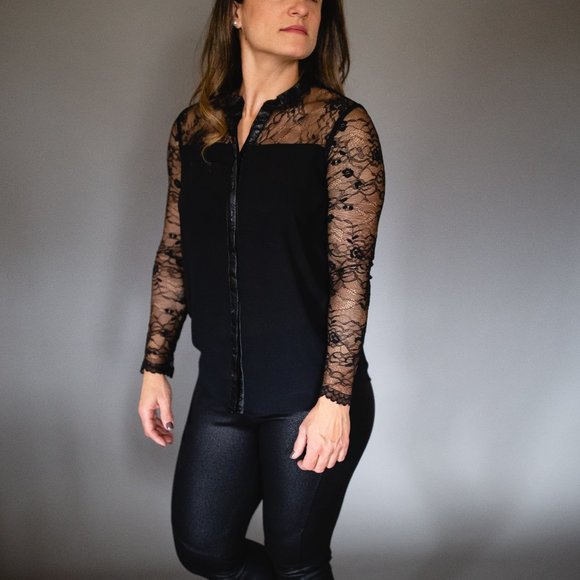 Express Tops - Lace Dressy Shirt